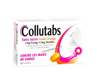 collutabs-sans-sucre-gout-orange-boite-36-pastilles-soulagement-local-mal-gorge-medicament-pharmacie-pharmaglobe.lu