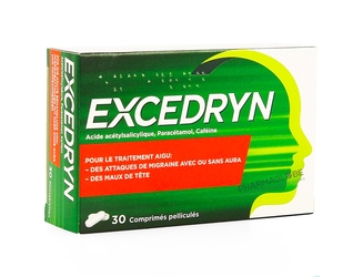 EXCEDRYN-30-Comprimes-traitement-migraine-maux-de-tete-douleurs-paracetamol-cafeine-aspirine-pharmaglobe.lu