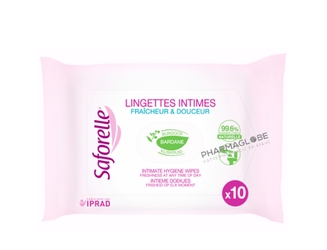 saforelle-lingettes-intimes-pour-femme-sachet-10-pieces-iprad-fraicheur-douceur-pharmacie-pharmaglobe.lu