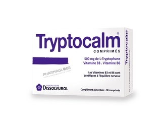 TRYPTOCALM-500-MG-30-Comprimes-equilibre-nerveux-tryptophane-precurseur-serotonine-vitamines-B-rester-zen-complement-alimentaire-pharmaglobe.lu