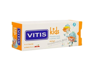 VITIS-KIDS-GEL-50-ML-dentifrice-enfant-a-partir-2-ans-prevention-caries-premieres-dents-avec-fluor-gout-cerise-pharmaglobe.lu