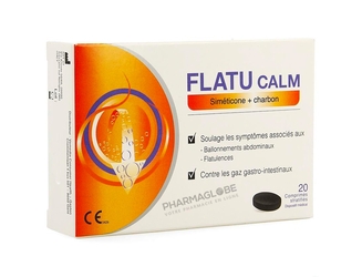 Flatu-Calm-20-Comprimes-Ballonnements-Abdominaux-Flatulences-Gaz-Gastro-Intestinaux-pharmaglobe.lu