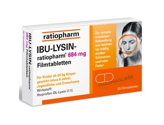 IBU-LYSIN-RATIOPHARM-684-400-MG-20-COMPRIMES-douleurs-fievres-pharmaglobe.lu