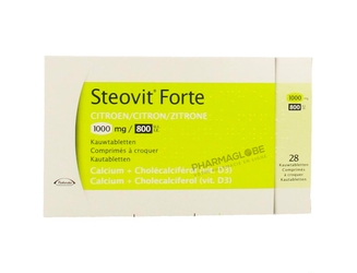 Steovit-Forte-Citron-1000-mg-par-800-U.I-28-Comprimes-a-Croquer-calcium-vitamine-D-pharmaglobe.lu