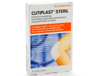 CUTIPLAST-STERILE-7,2-par-5-CM-5-PANSEMENTS-steriles-post-operatoires-hypoallergenique-pharmaglobe.lu