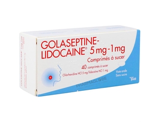 GOLASEPTINE-LIDOCAINE-5-MG+1-MG-20-COMPRIMES-maux-gorge-pharmaglobe.lu