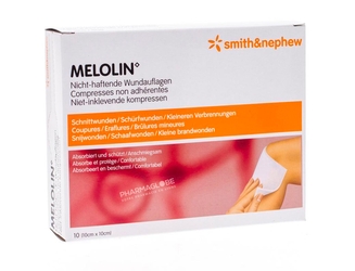 MELOLIN-STERILE-10-par-10-CM-10-COMPRESSES-non-adherentes-absorber-proteger-coupures-brulures-mineures-eraflures-pharmaglobe.lu
