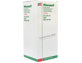 VLIWAZELL-10-par-20-CM-A-30-COMPRESSES-absorbantes-30451-Lohmann-pharmaglobe.lu