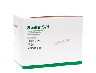 COMPRESSES-STELLA-5/1-10-par-10-CM-X-100-compresses-pharmaglobe.lu
