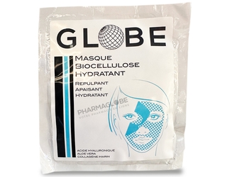 GLOBE-MASQUE-BIO-CELLULOSE-HYDRATANT-1-SACHET-repulpant-apaisant-hydratant-acide-hyaluronique-aloe-vera-collagene-marin-pharmaglobe.lu