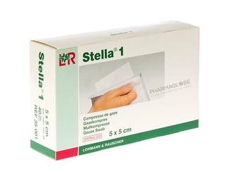 STELLA-COMPRESSE-DE-GAZE-1/1-5-par-5-CM-40-PIECES-35001-pharmaglobe.lu