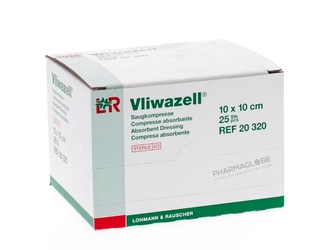 Vliwazell-10-par-10cm-25-Compresses-20320-Pansement-Très-Absorbant-pharmaglobe.lu
