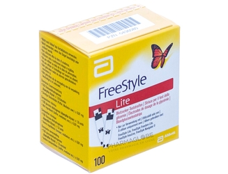 ABBOTT-FREESTYLE-LITE-TESTSTRIPS-X-100-bandelettes-controler-glycemie-pharmaglobe.lu