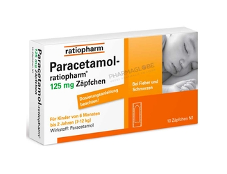 Paracetamol-Ratiopharm-125-mg-10-Suppositoires-douleur-fievre-enfants-pharmaglobe.lu