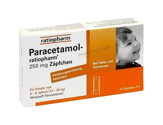 Paracetamol-Ratiopharm-250-mg-10-Suppositoires-douleurs-fivere-pharmaglobe.lu