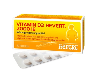 Vitamin-D3-Hevert-2000-IE-60-Comprimés-pharmaglobe.lu