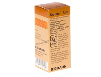 Braunol-7.5-pour-cent-Solution-pour-Application-Cutanée-et-Vaginale-30-ml-pharmaglobe.lu