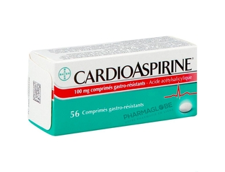 Cardioaspirine-100mg-Acide-Acétylsalicylique-56-Comprimés-Gastro-Résistants-bayer-pharmaglobe.lu