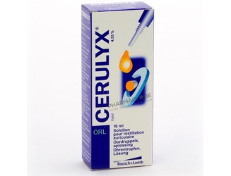 Cerulyx-4,55%-Solution-pour-Instillation-Auriculaire-ORL-Flacon-10-ml-Dissoudre-Bouchons-Cérumen-pharmaglobe.lu