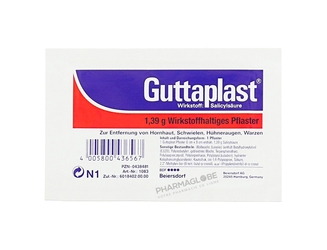 Guttaplast-1-Pansement-6x9-cm-1,39g-Acide-Salicylique-Verrues-Callosités-Cors-pharmaglobe.lu