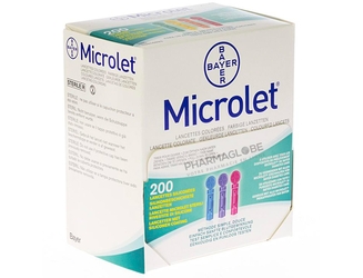 Microlet-200-Lancettes-Colorees-Bayer-control-diabete-pharmaglobe.lu