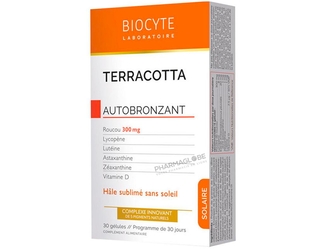 Biocyte-Terracotta-Autobronzant-30-Gélules-Hâle-Sublimé-Sans-Soleil-complement-alimentaire-pharmaglobe.lu