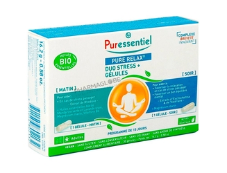 PURESSENTIEL-PURE-RELAX-DUO-STRESS-GELULE-30-favoriser-relaxation-diminuer-stress-pharmaglobe.lu