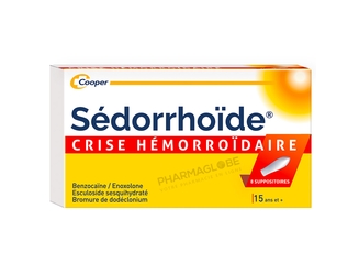 Sédorrhoïde-Crise-Hémorroïdaire-8-Suppositoires-hemorroides-pharmaglobe.lu