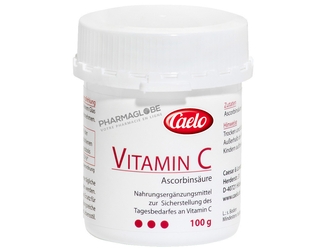Vitamine-C-Acidum-ascorbicum-Caelo-Pot-100-g-acide-ascorbique-pharmaglobe.lu