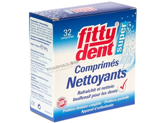 FITTYDENT-32-TABLETTES-NETTOYANTES-pharmaglobe.lu
