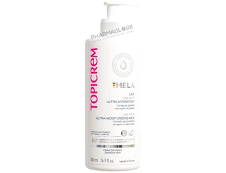 Topicrem-Mela-Lait-Unifiant-Ultra-Hydratant-Flacon-Pompe-500-ml-Peaux-à-Taches-Pigmentaires-pharmaglobe.lu
