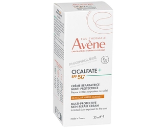 AVENE-CICALFATE+-SPF50plus-CREME-REPARATRICE-30ML-multi-protectrice-peau-irritee-exposee-solail-pharmaglobe.lu