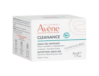 AVENE-CLEANANCE-AQUA-GEL-MATIFIANT-50ML-peau-sensible-avec-imperfection-hydratation-pharmaglobe.lu