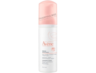 avene-les-essentiels-mousse-nettoyante-flacon-150-ml-demaquiller-purifier-peau-sensible-normale-mixte-visage-yeux-pharmaglobe
