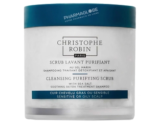 CHRISTOPHE-ROBIN-SCRUB-LAVANT-PURIFIANT-250ML-shampoing-traitant-detox-et-apaisant-cheveux-gras-sensibles-pharmaglobe.lu