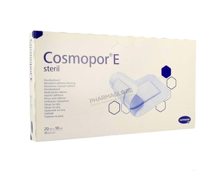 COSMOPOR-E-20-par-10-CM-10-COMPRESSES-Hartmann-pansement-couvrant-adhesif-pharmaglobe.lu