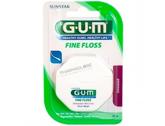 GUM-FINE-FLOSS-CYL-NON-CIRE-55M-N°555-fil-dentaire-pharmaglobe.lu