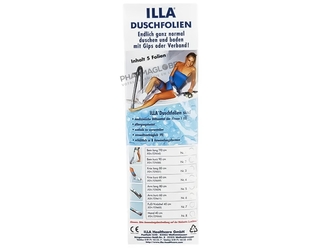 Illa-Duschfolien-Bein-kurz-90-cm-5-Pieces-Jambe-Courte-Protège-le-Plâtre-ou-le-Bandage-Lors-de-la-Douche-pharmaglobe.lu