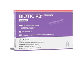 Biotic-P2-Défenses-30-Gélules-Aragan-Souches-Microbiotiques-Immunité-pharmaglobe.lu