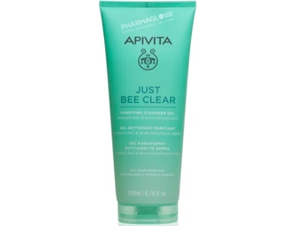 Apivita-Just-Bee-Clear-Gel-Nettoyant-Purifiant-Visage-Tube-200ml-Peaux-Grasses-et-Acnéiques-pharmaglobe.lu