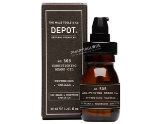 Depot-No-505-Conditioning-Beard-Oil-Mysterious-Vanilla-Flacon-Pompe-30ml-Huile-à-Barbe-Revitalisante-pharmaglobe.lu