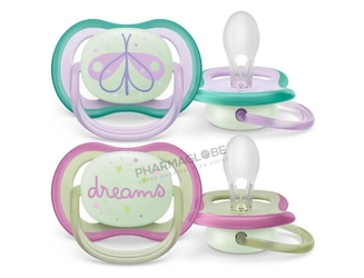 Philips-Avent-Sucette-Ultra-Air-Nighttime-Luc-&-Rêve-+0-Mois-2-Pièces-dreams-et-papillon-pharmaglobe.lu