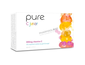 Pure-C-Junior-40-Comprimés-à-Mâcher-Goût-Orange-Solidpharma-à-Partir-de-3-Ans-pharmaglobe.lu