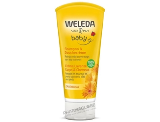 Weleda-Baby-Calendula-Crème-Lavante-Corps-&-Cheveux-Tube-200-ml-Bébés-et-Jeunes-Enfants-pharmaglobe.lu