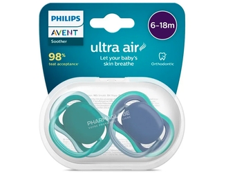 Avent-philips-SUCETTE-+6-MOIS-ULTRA-AIR-BLEU-NUIT-VERT-X2-tetines-pharmaglobe.lu