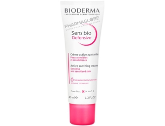 BIODERMA-SENSIBIO-DEFENSIVE-40ML-creme-apaisante-peau-sensible-pharmaglobe.lu