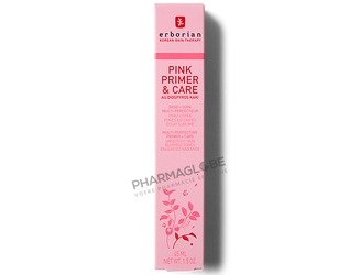 ERBORIAN-PINK-PRIMER-&-CARE-45ML-base-de-teint-peau-lissee-pores-estompes-pharmaglobe.lu