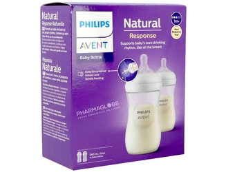 AVENT-NATURAL-3.0-BIBERON-260-ML-DUO-Avent-PHILIPS-lot-de-2-biberon-pharmaglobe.lu