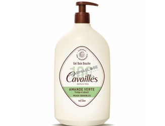 cavailles-gel-bain-douche-amande-verte-flacon-pompe-400ml-peaux-sensibles-toute-famille-pharmaglobe.lu