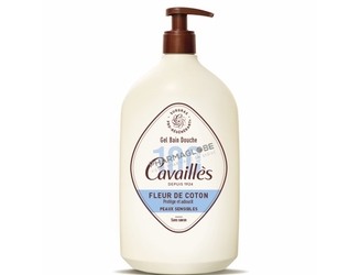 roge-cavailles-gel-bain-douche-fleur-de-coton-flacon-pompe-400ml-peau-sensible-famille-pharmaglobe.lu